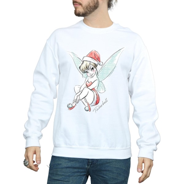 Disney Mens Tinkerbell Jul Fe Sweatshirt XXL Vit White XXL