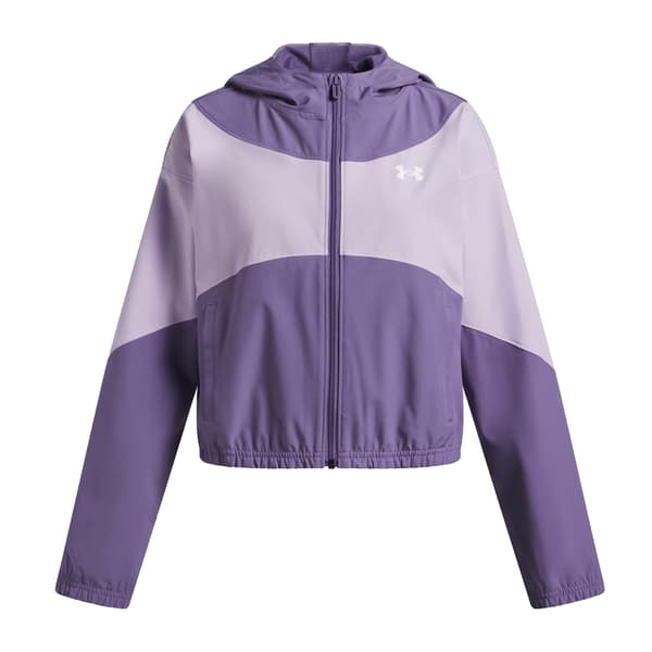 Under Armour Flickor Rival Vävd Vindjacka 13 År Lila/Vit Purple/White 13 Years
