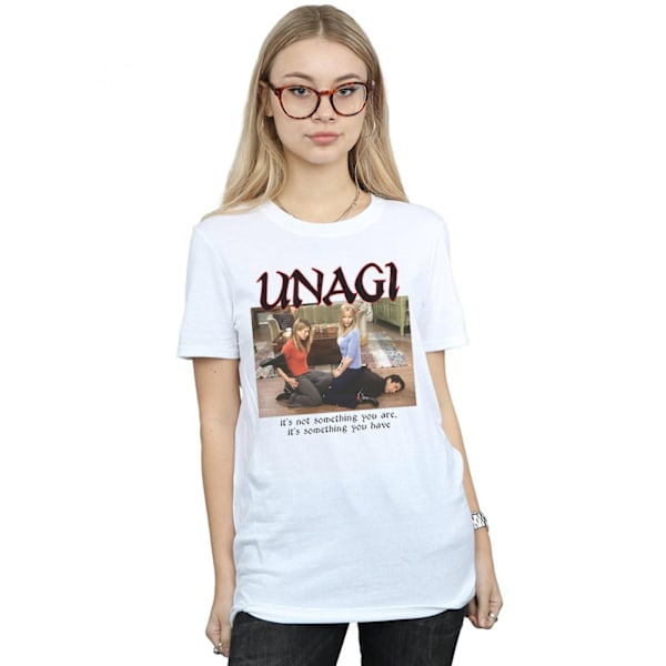 Friends Dam/Damer Unagi Foto Bomull Boyfriend T-Shirt M Vit White M