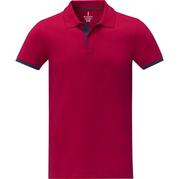 Elevate herr Morgan kortärmad poloskjorta M röd Red M