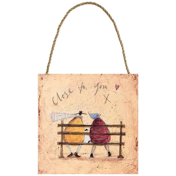 Sam Toft Close To You Träskylt En Storlek Ljusbrun/Gul Light Brown/Yellow/Pink One Size