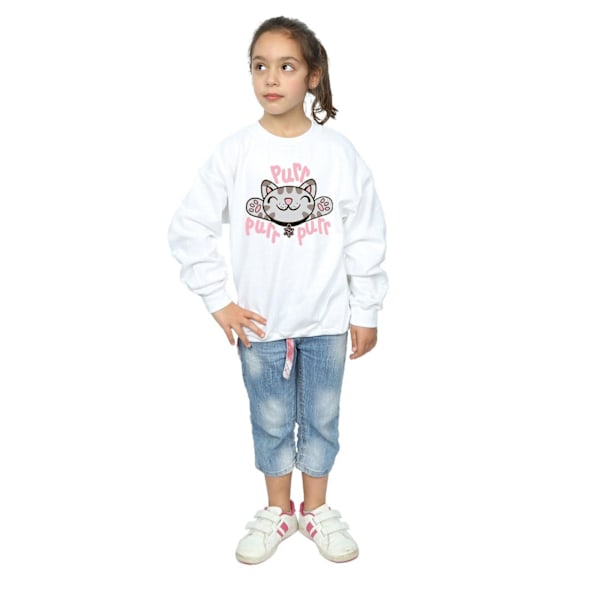 Big Bang Theory Girls Soft Kitty Purr Sweatshirt 5-6 år Vit White 5-6 Years