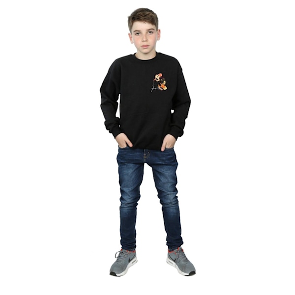 Janis Joplin Boys Floral Faux Pocket Sweatshirt 9-11 år Svart Black 9-11 Years