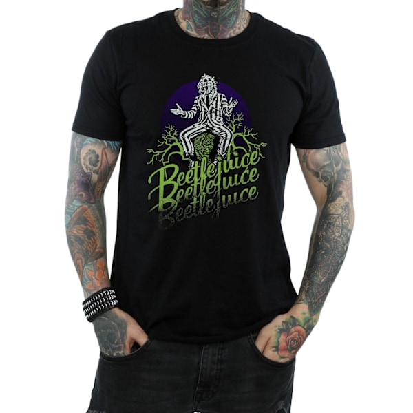 Beetlejuice Herr Faded Pose T-shirt 3XL Svart Black 3XL