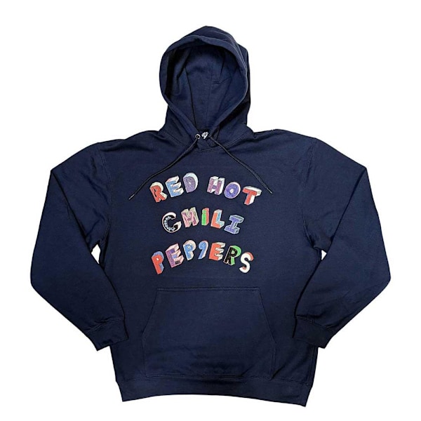 Red Hot Chilli Peppers Unisex Vuxen Färgglada Bokstäver Hoodie XL Navy Blue XL