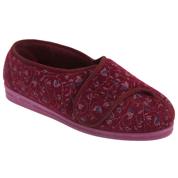 Comfylux Dam/Dam Helen Floral Superwide Tofflor 8 UK Vin Wine 8 UK