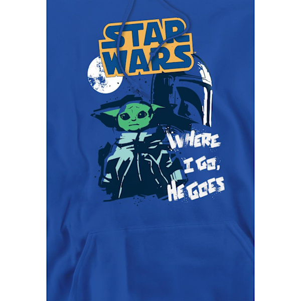 Star Wars Herr Swipe Grogu Hoodie M Kungsblå Royal Blue M