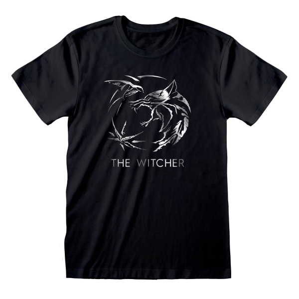 The Witcher Unisex Vuxen Logotyp T-shirt L Svart/Silver Black/Silver L
