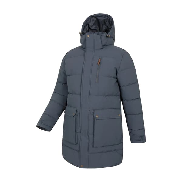 Mountain Warehouse Herr Digby Lång Vadderad Parkas L Marinblå Navy L