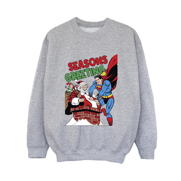 DC Comics Boys Superman Santa Comic Sweatshirt 12-13 år Spor Sports Grey 12-13 Years