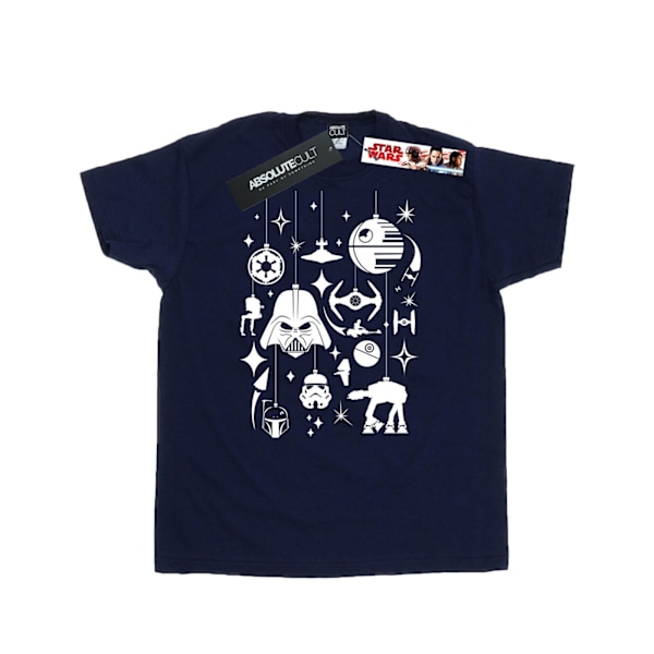 Star Wars Jul Dekorationer T-shirt S Marinblå Navy Blue S