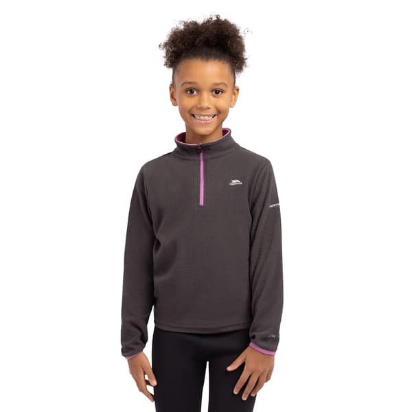 Trespass Barn/Flickor Sybil Microfleece 3/4 År Mörkgrå Dark Grey 3/4 Years