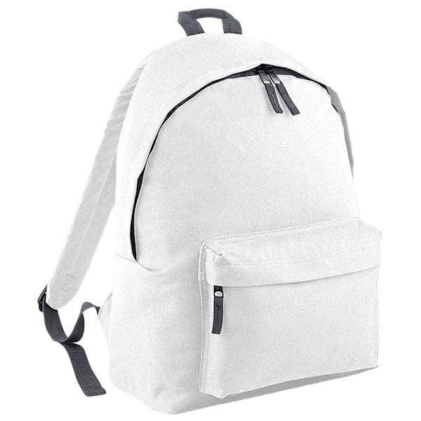 Bagbase Original Plain Backpack One Size Vit/Grafitgrå White/Graphite Grey One Size