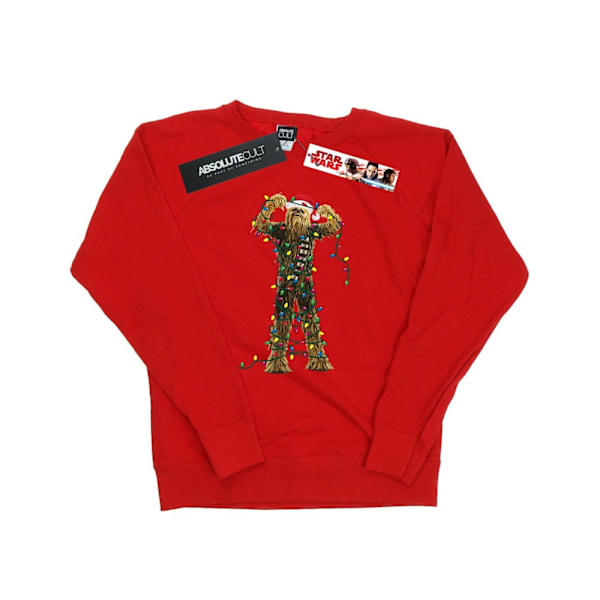 Star Wars Dam/Damer Chewbacca Julbelysning Sweatshirt L Red L