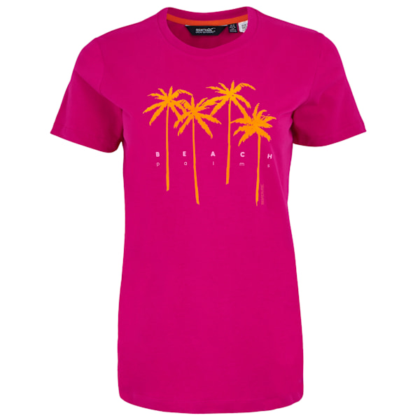 Regatta Dam/Dam Filandra VX Palm Tree T-shirt 8 UK Rosa F Pink Fusion 8 UK