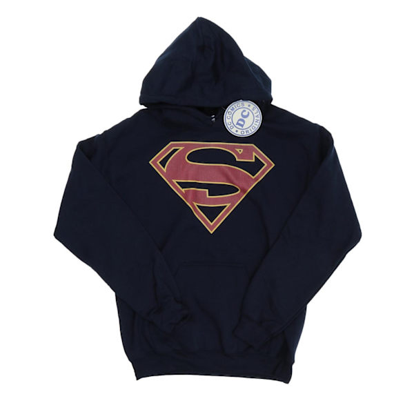 DC Comics Herr Supergirl Logo Hoodie M Marinblå Navy Blue M