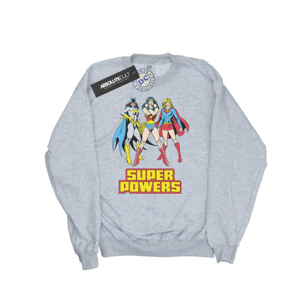 DC Comics Girls Wonder Woman Super Power Group Sweatshirt 9-11 Sports Grey 9-11 Years