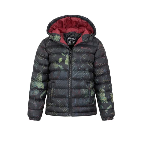 Mountain Warehouse Barn/Barn Säsonger Mönstrad Vadderad Jacka Jet Black 9-10 Years