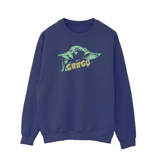 Star Wars Herr The Mandalorian Grogu The Child Splat Sweatshirt Navy Blue M