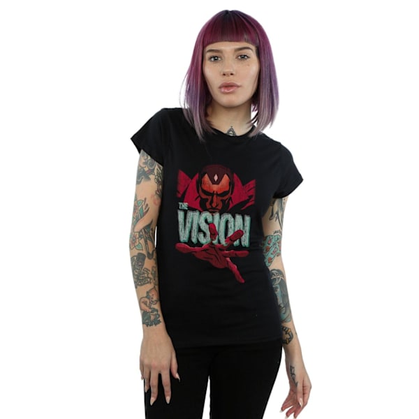 Marvel Dam/Kvinnor The Vision Bomull T-shirt S Svart Black S