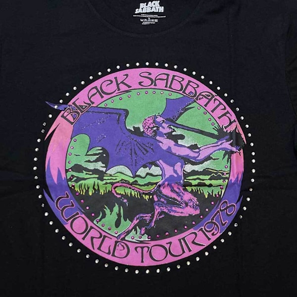 Black Sabbath Childrens/Kids Tour´78 utsmyckad T-shirt 3-4 år Black 3-4 Years