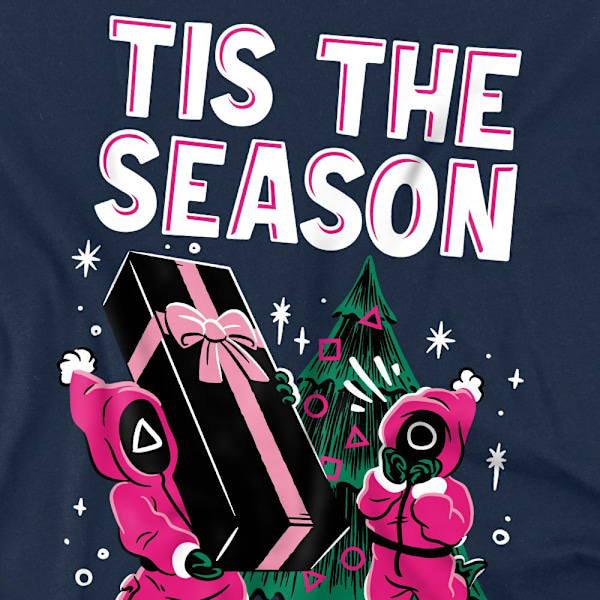 Squid Game Herr Tis The Season T-Shirt 5XL Marinblå Navy 5XL