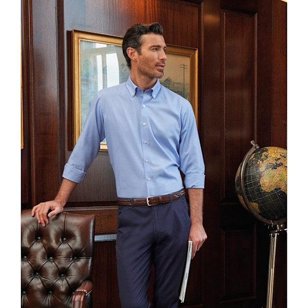Brook Taverner Herr Toronto Långärmad Oxford Skjorta 14 UK Sky Sky Blue 14 UK
