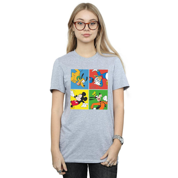 Disney Dam/Damer Mickey Mouse Friends Bomull Boyfriend T-Sh Sports Grey M