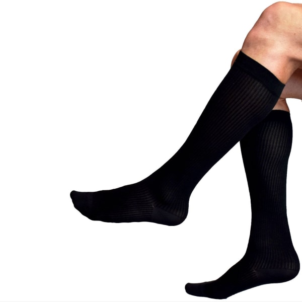 Silky Mens Health Compression Sock (1 par) L Svart Black L
