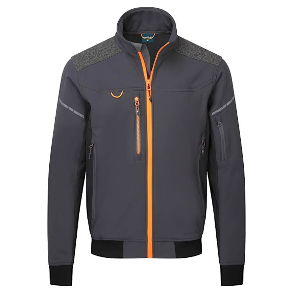 Portwest EV4 Softshell Bomberjacka för män, 3 lager, M, Metallgrå Metal Grey M