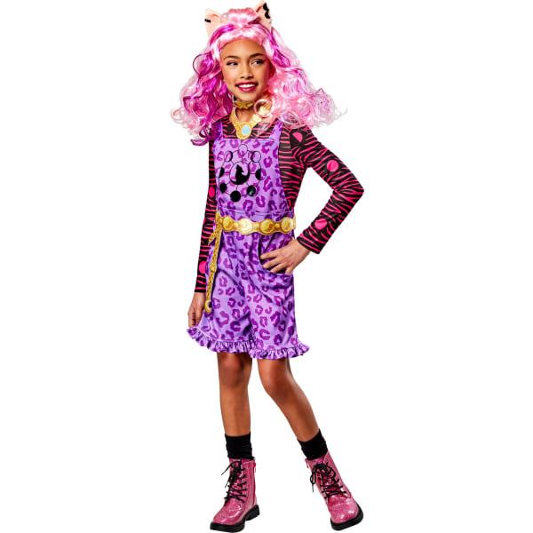 Monster High Girls Clawdeen Wolf Peruk One Size Rosa Pink One Size