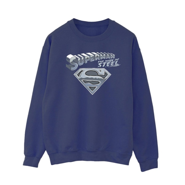 DC Comics Dam/Ladies Superman The Man Of Steel Sweatshirt XX Navy Blue XXL