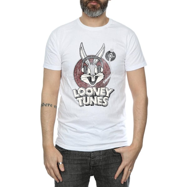 Looney Tunes Herr Bugs Bunny Logotyp Bomull T-shirt S Vit White S