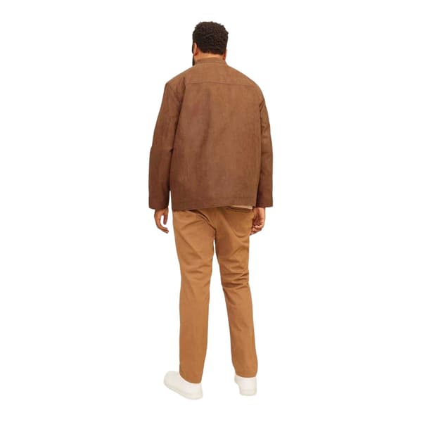 Jack And Jones Herr Biker Mock Neck Plus Långärmad Jacka 5X Cognac 5XL