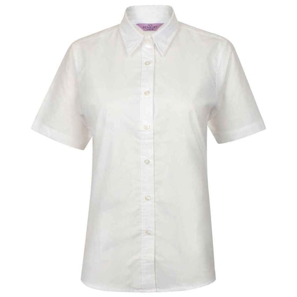 Henbury Dam/Damer Oxford Kortärmad formell skjorta 4XL Vit White 4XL