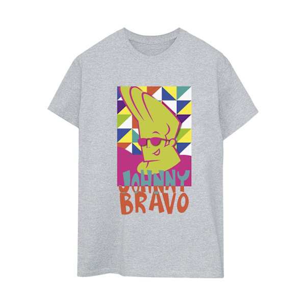 Johnny Bravo Dam/Damer Multi Triangles Pop Art Bomull Pojkvän Sports Grey 3XL