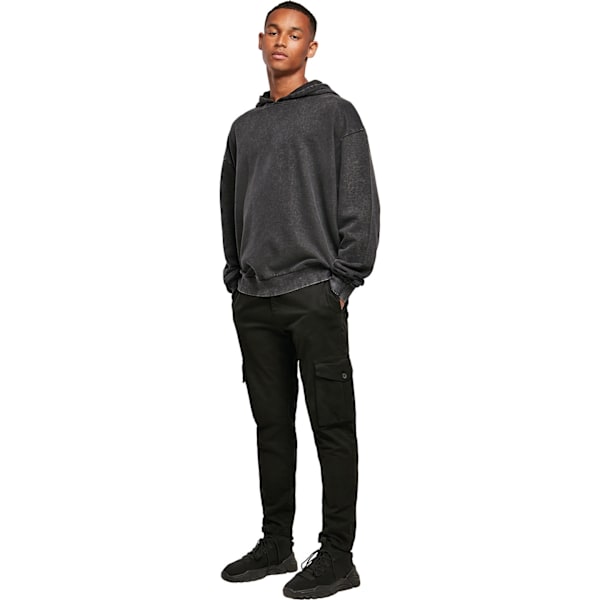 Bygg ditt varumärke Herr Acid Wash Oversized Hoodie 3XL Svart Black 3XL