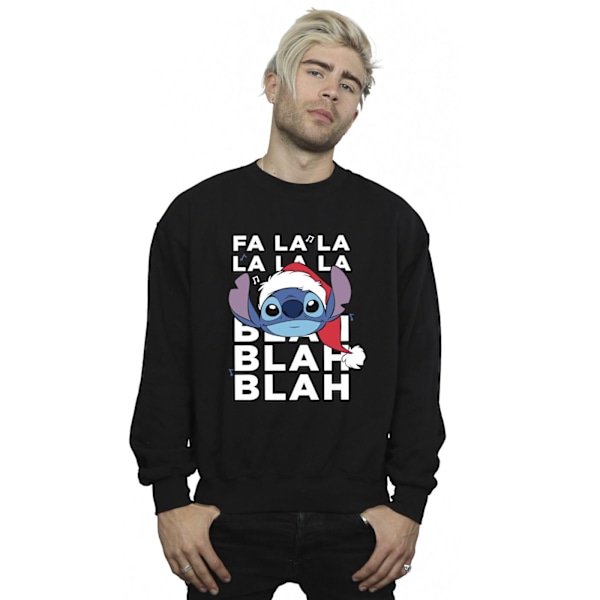 Disney Mens Lilo And Stitch Jul Blah Blah Blah Sweatshirt Black M
