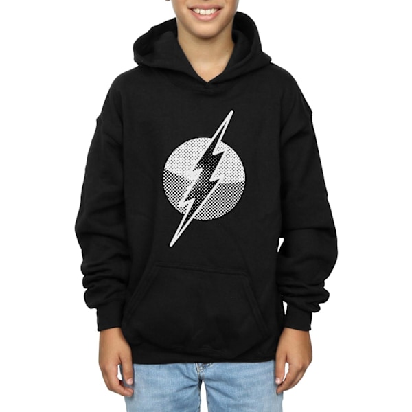 DC Comics Boys Flash Spot Logo Hoodie 7-8 år Svart Black 7-8 Years