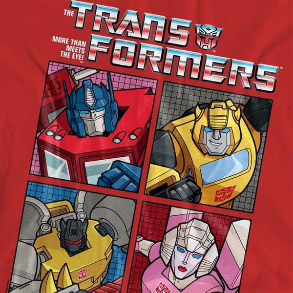 Transformers Dam/Dam Generations Retro Autobots Grid T-tröja Red L
