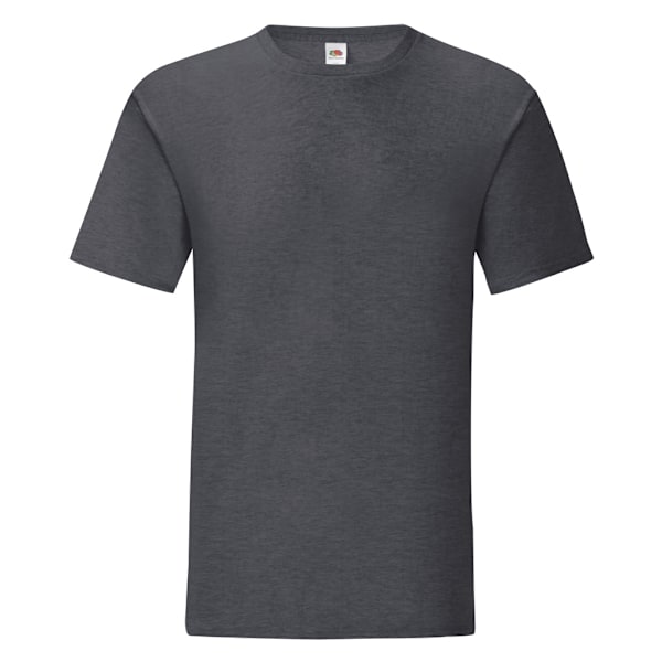 Fruit Of The Loom Iconic T-shirt för män (5-pack) XL Dark Heath Dark Heather XL