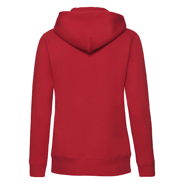 Fruit of the Loom Dam/Damer Premium Lady Fit Full Zip Hoodi Red 8 UK