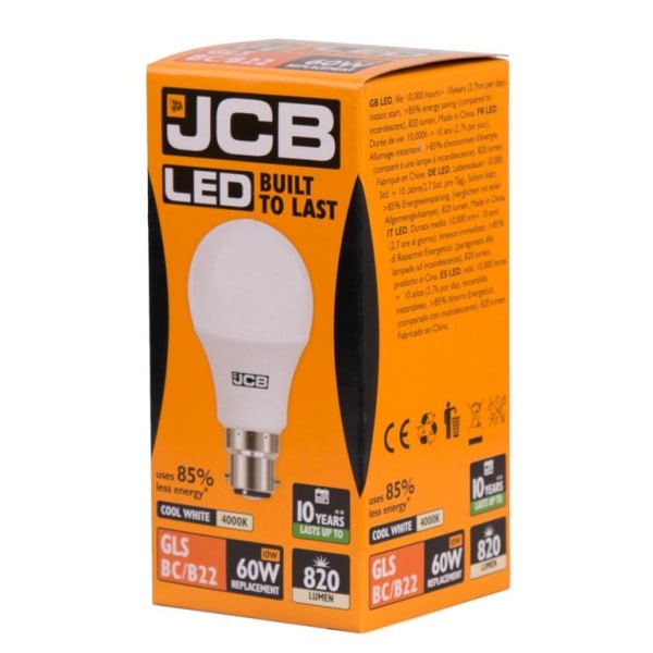 JCB LED A70 B22 Glödlampa 15w Cool White Cool White 15w