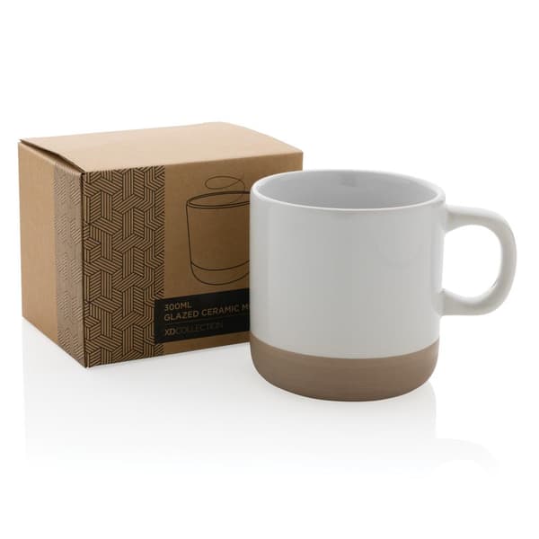 XD Collection Glaserad Keramikmugg 360ml One Size Vit White One Size