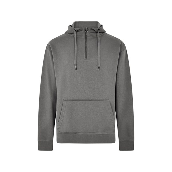 Kustom Kit Herr Quarter Zip Regular Hoodie S Mörkgrå Dark Grey S