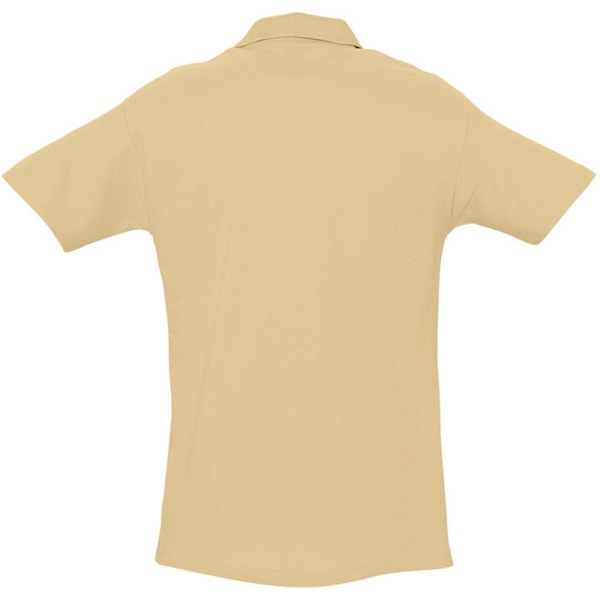 SOLS Herr Spring II Kortärmad Tungvikts Poloskjorta XL Sand Sand XL