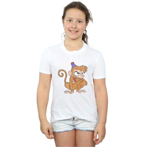 Disney Girls Aladdin Classic Angry Abu Bomull T-shirt 12-13 år White 12-13 Years