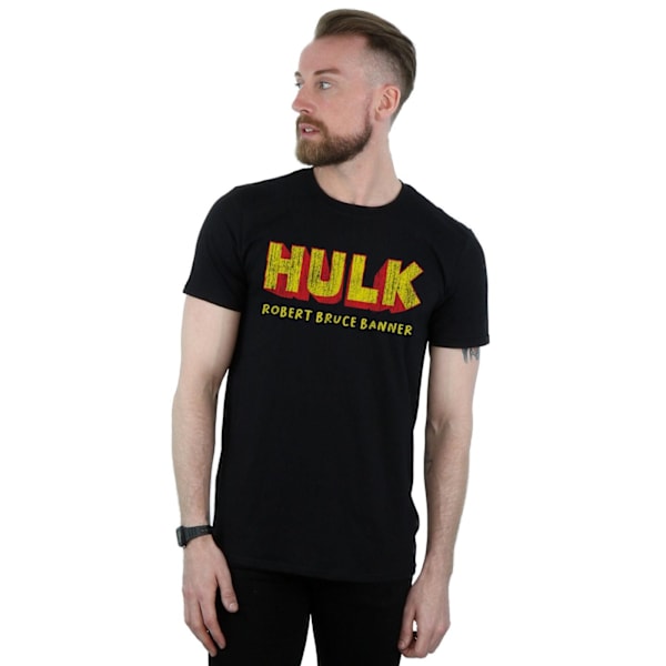 Marvel Herr Hulk AKA Robert Bruce Banner T-shirt 4XL Svart Black 4XL