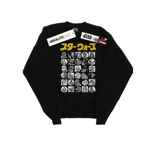 Star Wars Girls Japansk Karaktär Miniatyrbild Sweatshirt 9-11 År Black 9-11 Years