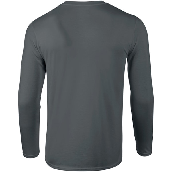 Gildan Herr Soft Style Långärmad T-shirt M Charcoal Charcoal M